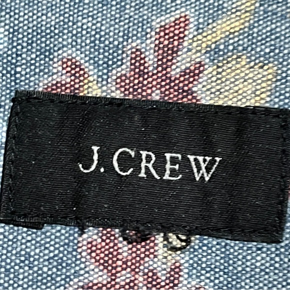 J.Crew Floral Print Short Sleeve Shirt - 100% Cotton - Approx Size M - Picture 7 of 8